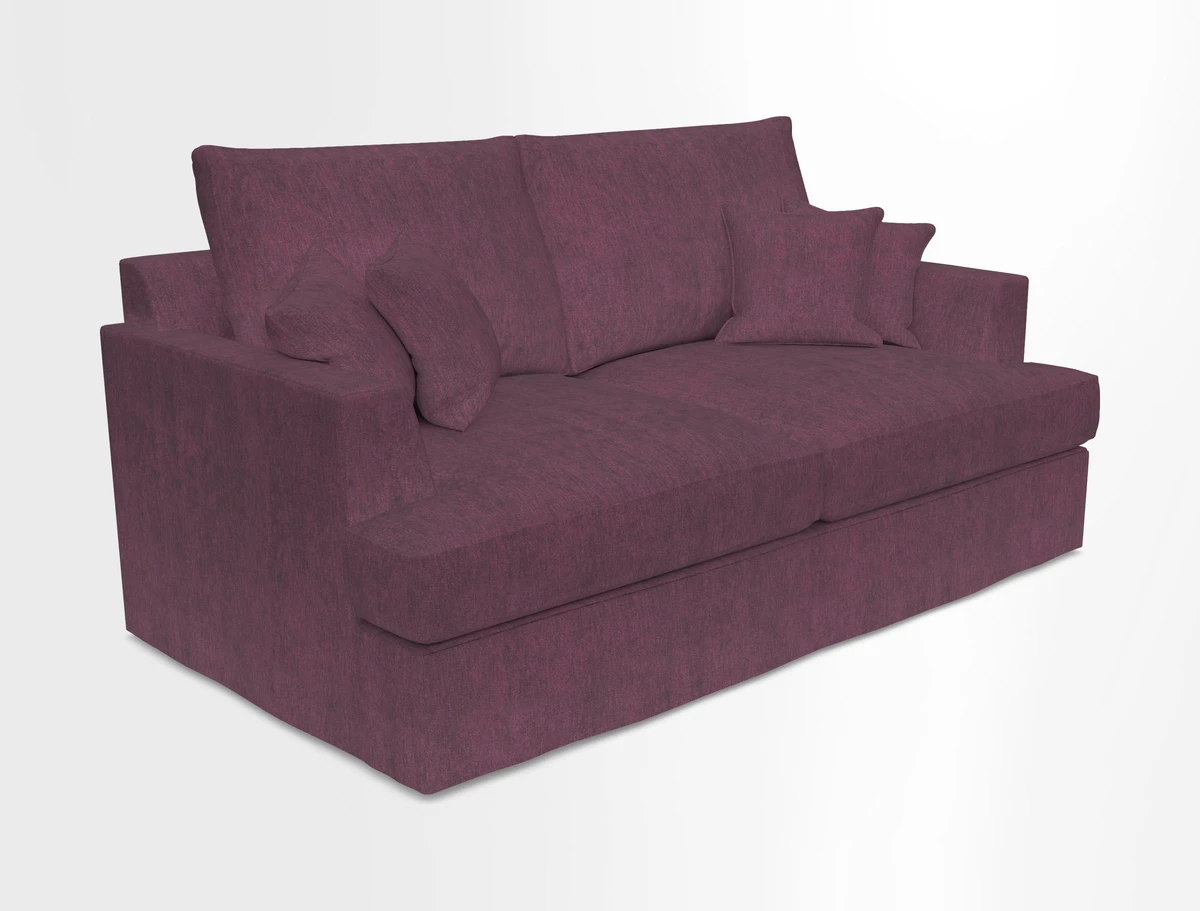 Slingsby 3 Seater Fitted Cover Sofa in Two Tone Plain Biscuit. Loose cover version available