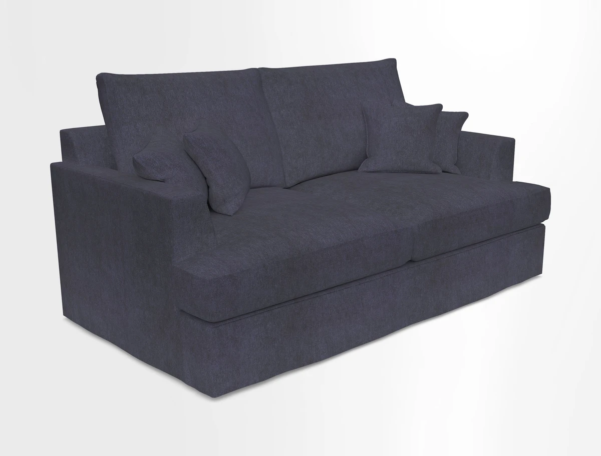 Slingsby 3 Seater Fitted Cover Sofa in Two Tone Plain Biscuit. Loose cover version available