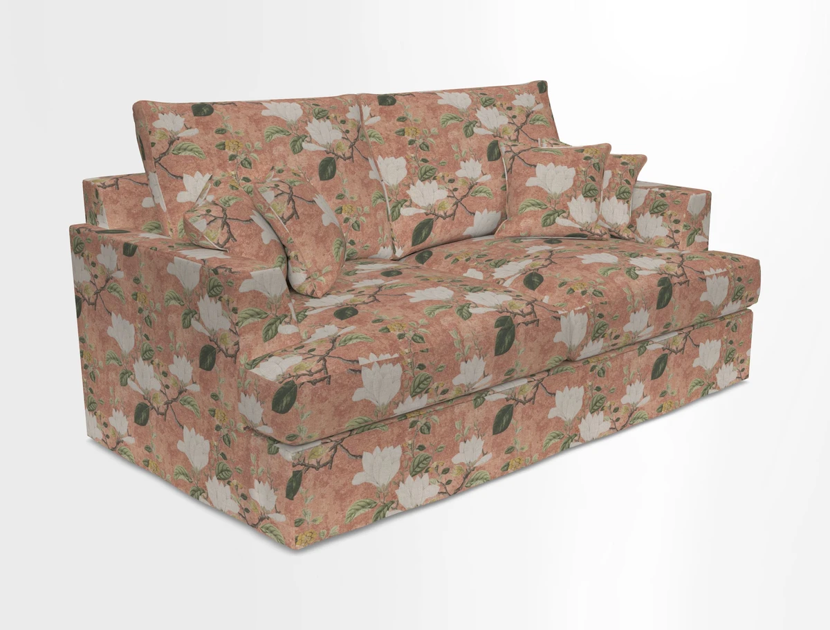 Slingsby 3 Seater Fitted Cover Sofa in Two Tone Plain Biscuit. Loose cover version available