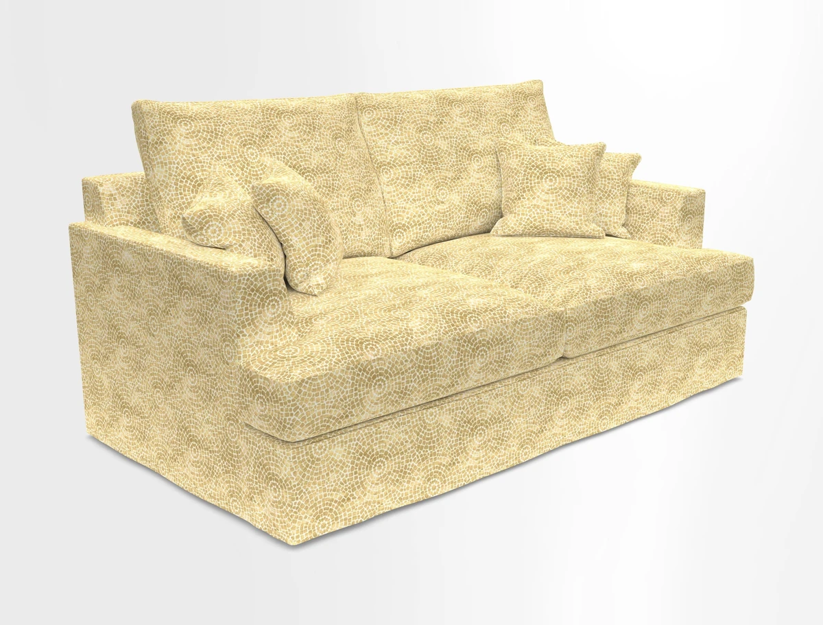 Slingsby 3 Seater Fitted Cover Sofa in Two Tone Plain Biscuit. Loose cover version available