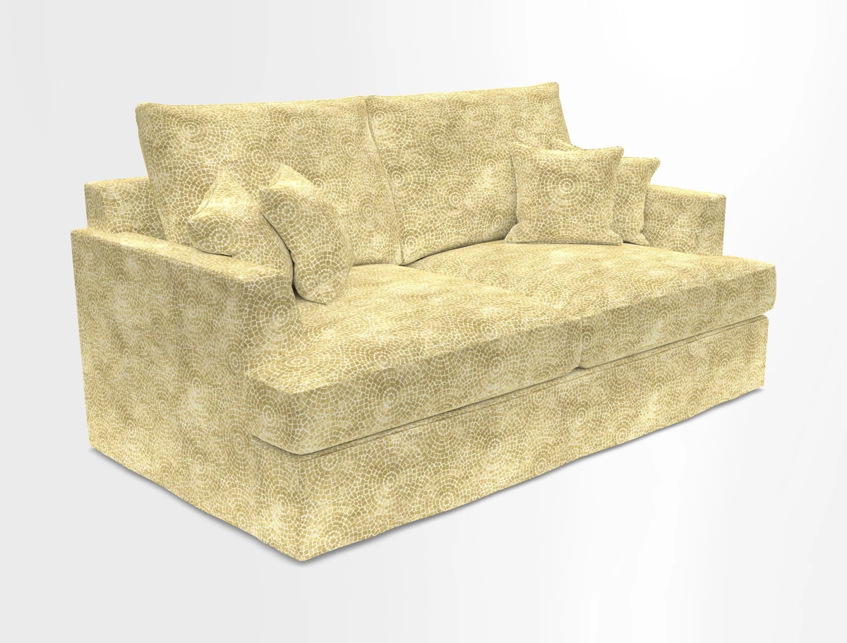 Slingsby 3 Seater Fitted Cover Sofa in Two Tone Plain Biscuit. Loose cover version available