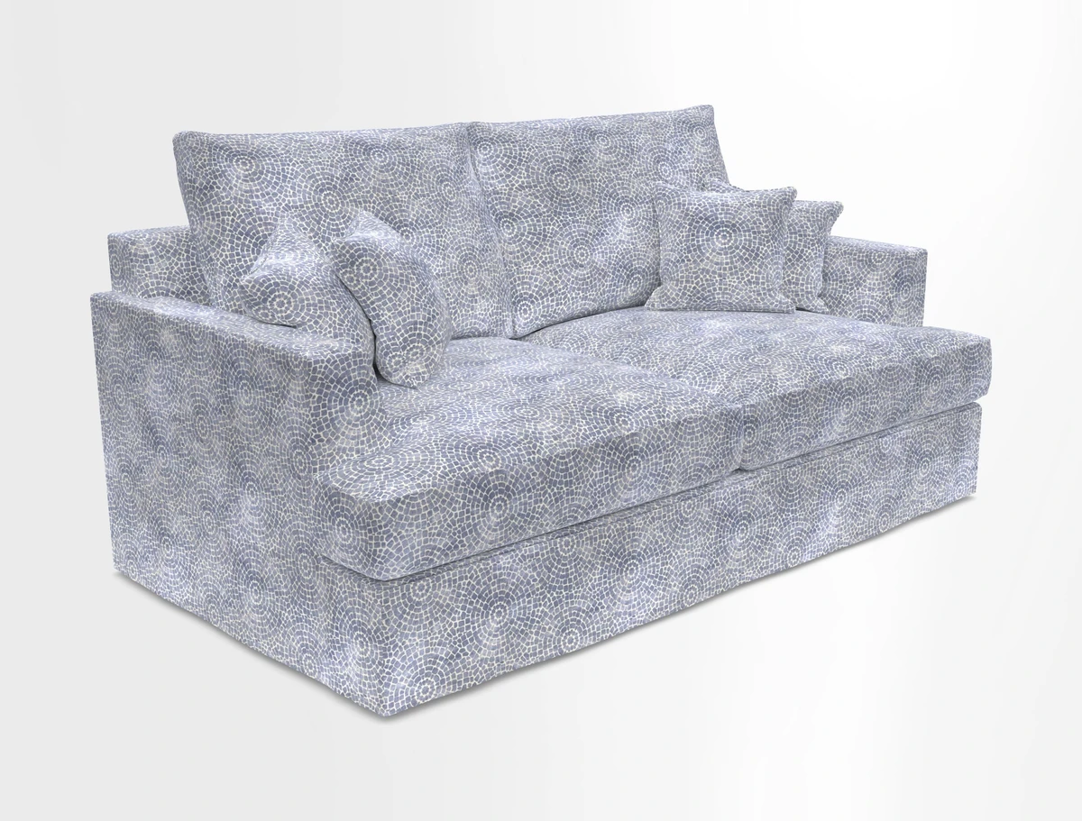 Slingsby 3 Seater Fitted Cover Sofa in Two Tone Plain Biscuit. Loose cover version available