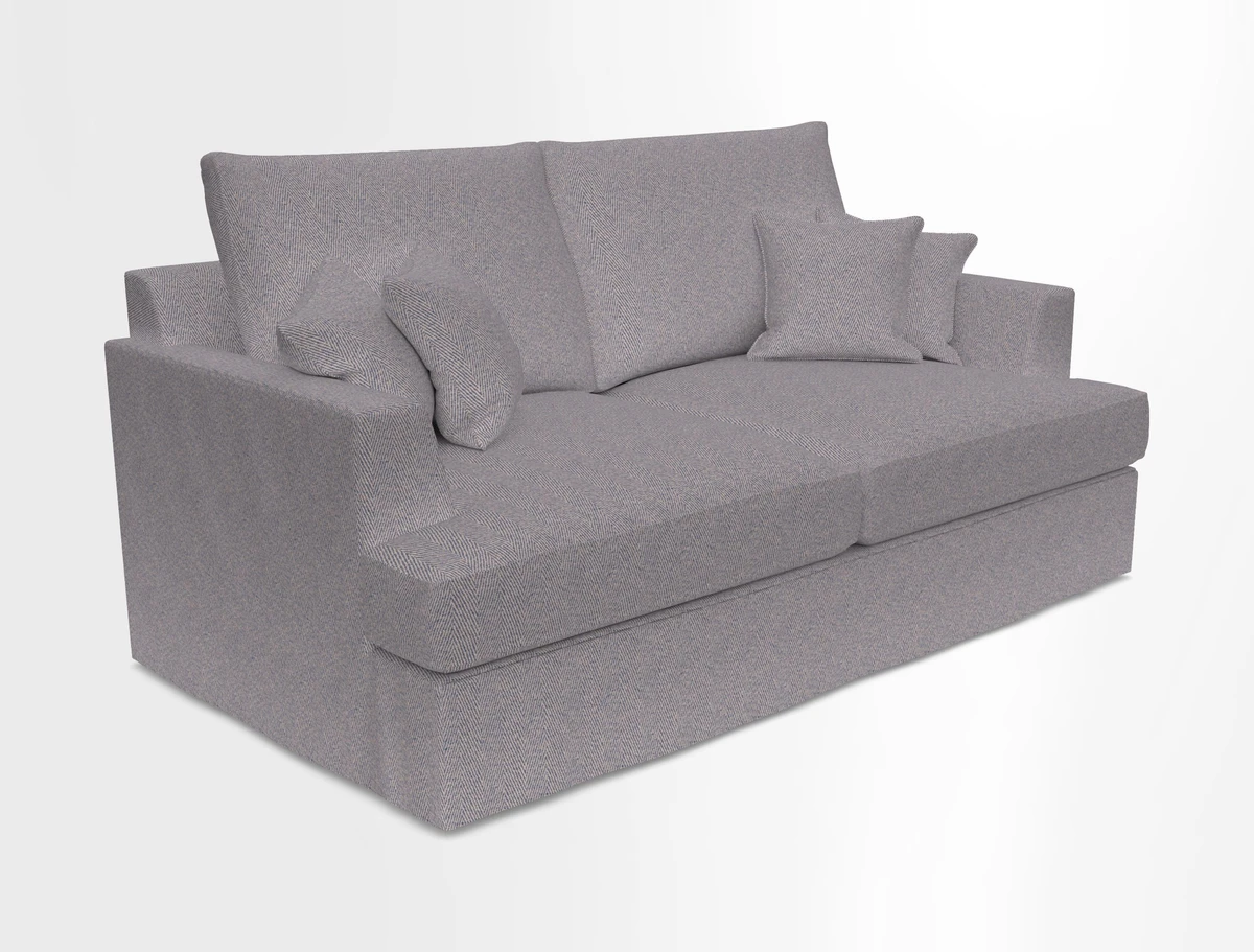 Slingsby 3 Seater Fitted Cover Sofa in Two Tone Plain Biscuit. Loose cover version available