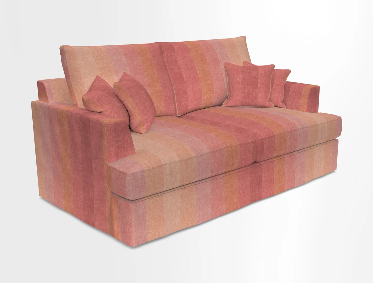 Slingsby 3 Seater Fitted Cover Sofa in Two Tone Plain Biscuit. Loose cover version available