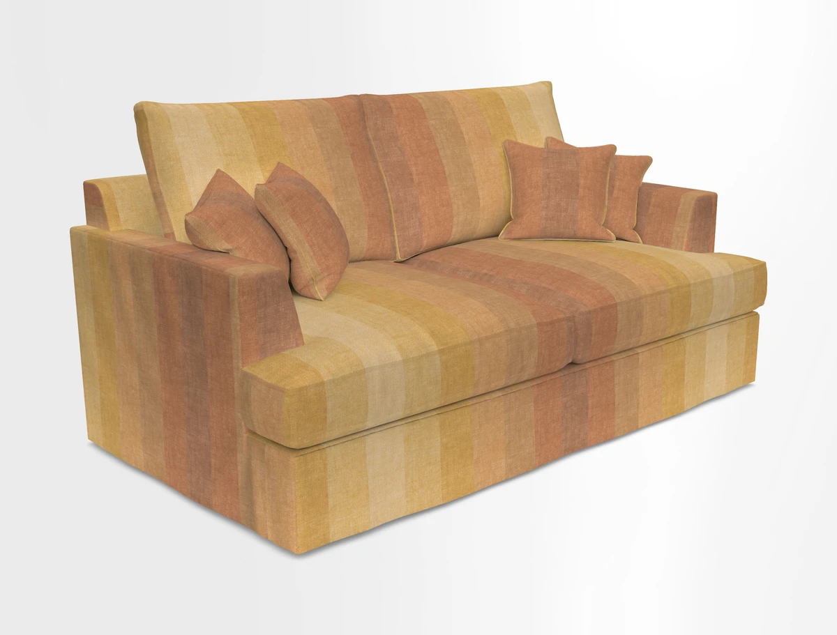 Slingsby 3 Seater Fitted Cover Sofa in Two Tone Plain Biscuit. Loose cover version available