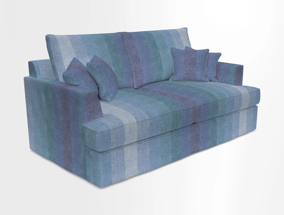 Slingsby 3 Seater Fitted Cover Sofa in Two Tone Plain Biscuit. Loose cover version available