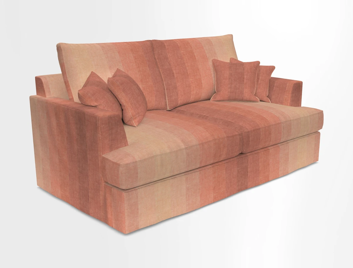 Slingsby 3 Seater Fitted Cover Sofa in Two Tone Plain Biscuit. Loose cover version available