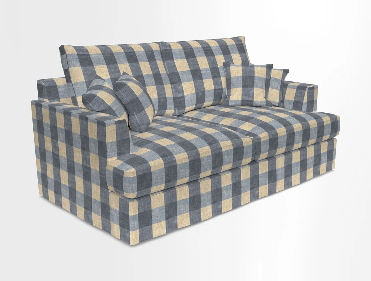 Slingsby 3 Seater Fitted Cover Sofa in Two Tone Plain Biscuit. Loose cover version available