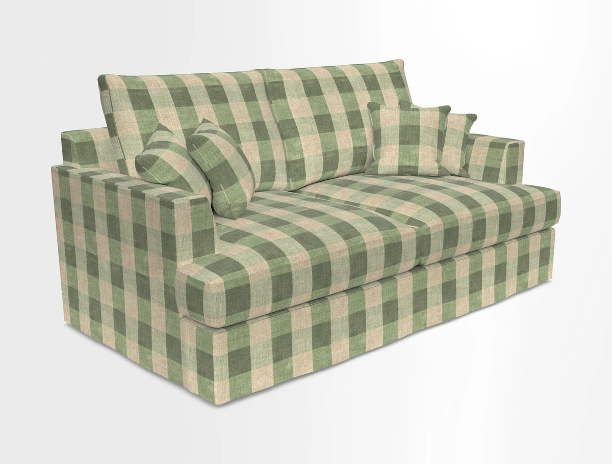 Slingsby 3 Seater Fitted Cover Sofa in Two Tone Plain Biscuit. Loose cover version available