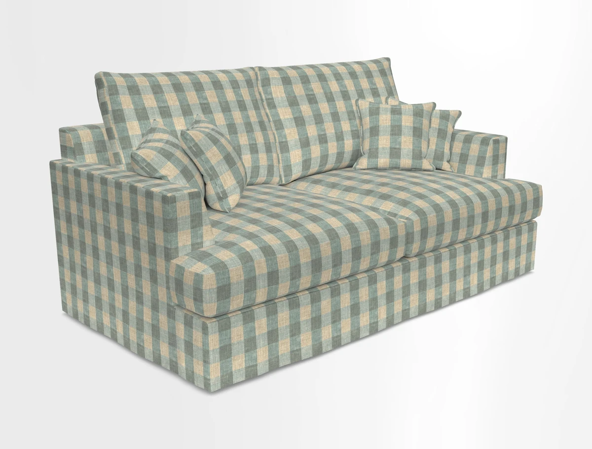 Slingsby 3 Seater Fitted Cover Sofa in Two Tone Plain Biscuit. Loose cover version available