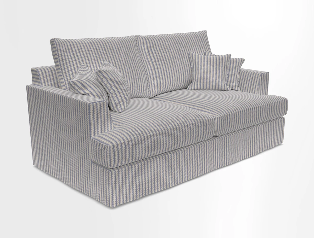 Slingsby 3 Seater Fitted Cover Sofa in Two Tone Plain Biscuit. Loose cover version available