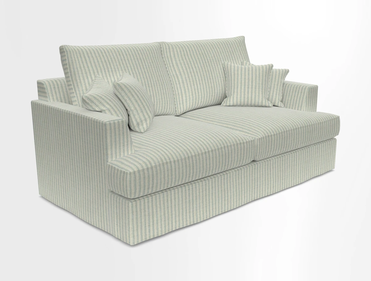 Slingsby 3 Seater Fitted Cover Sofa in Two Tone Plain Biscuit. Loose cover version available