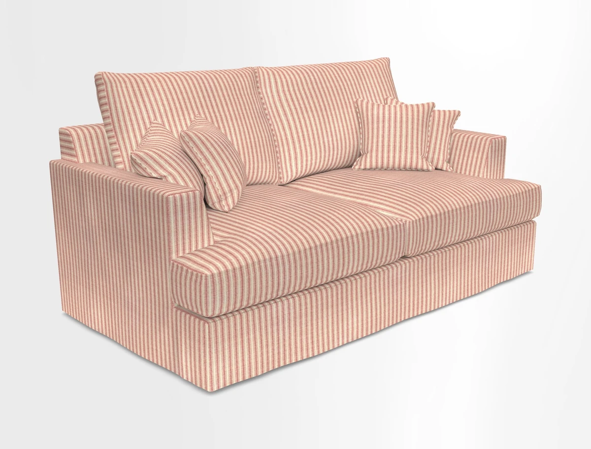 Slingsby 3 Seater Fitted Cover Sofa in Two Tone Plain Biscuit. Loose cover version available