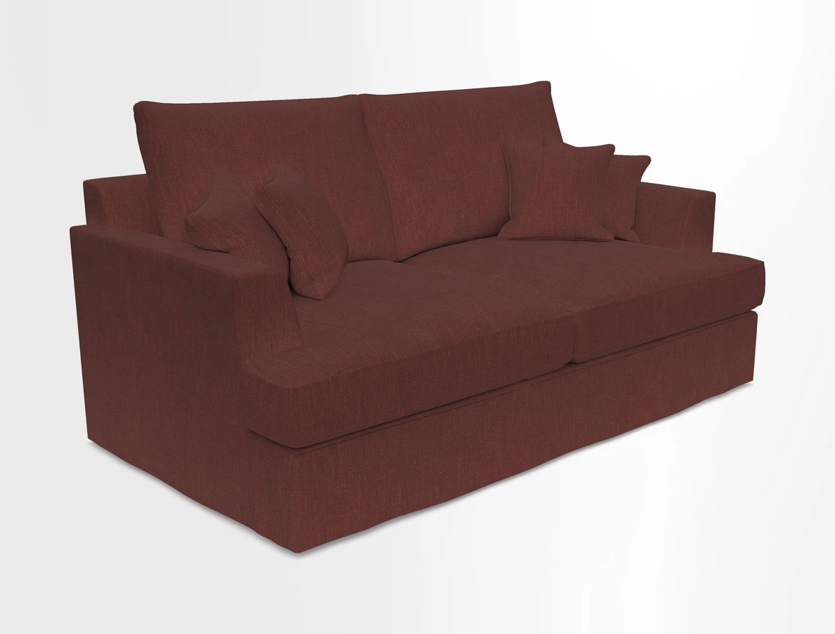 Slingsby 3 Seater Fitted Cover Sofa in Two Tone Plain Biscuit. Loose cover version available
