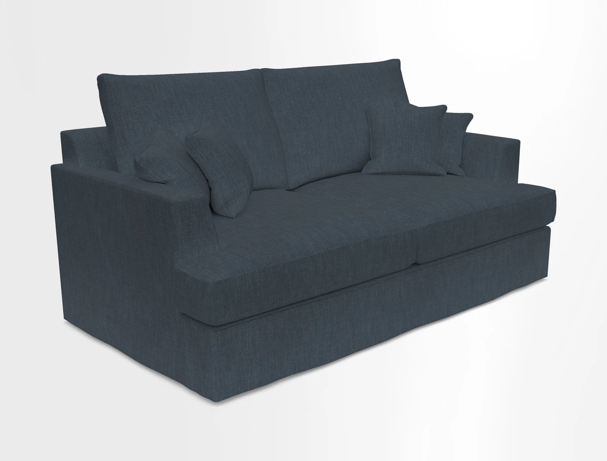Slingsby 3 Seater Fitted Cover Sofa in Two Tone Plain Biscuit. Loose cover version available