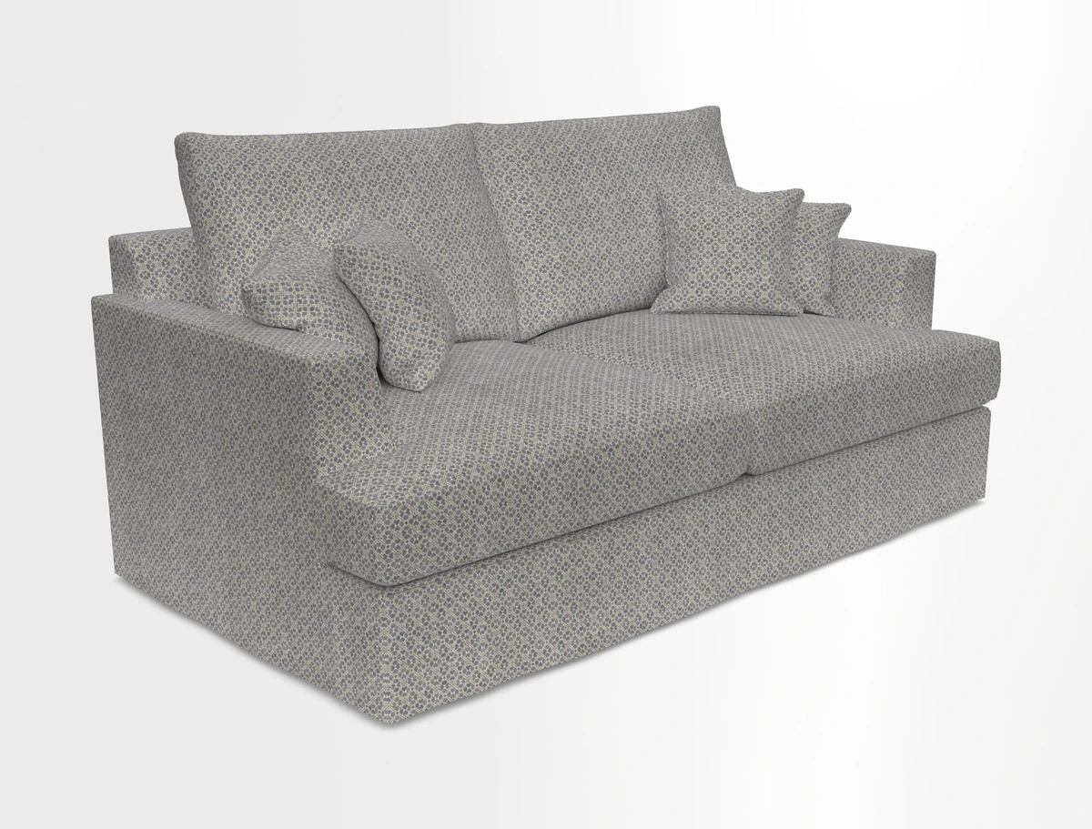 Slingsby 3 Seater Fitted Cover Sofa in Two Tone Plain Biscuit. Loose cover version available