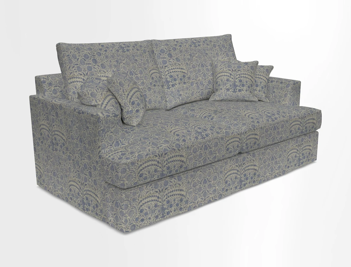 Slingsby 3 Seater Fitted Cover Sofa in Two Tone Plain Biscuit. Loose cover version available