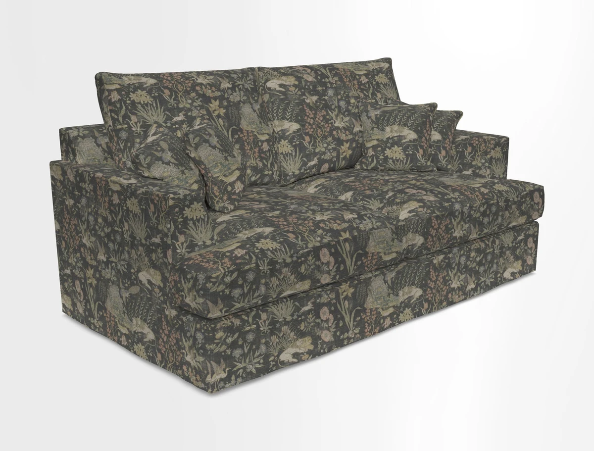Slingsby 3 Seater Fitted Cover Sofa in Two Tone Plain Biscuit. Loose cover version available
