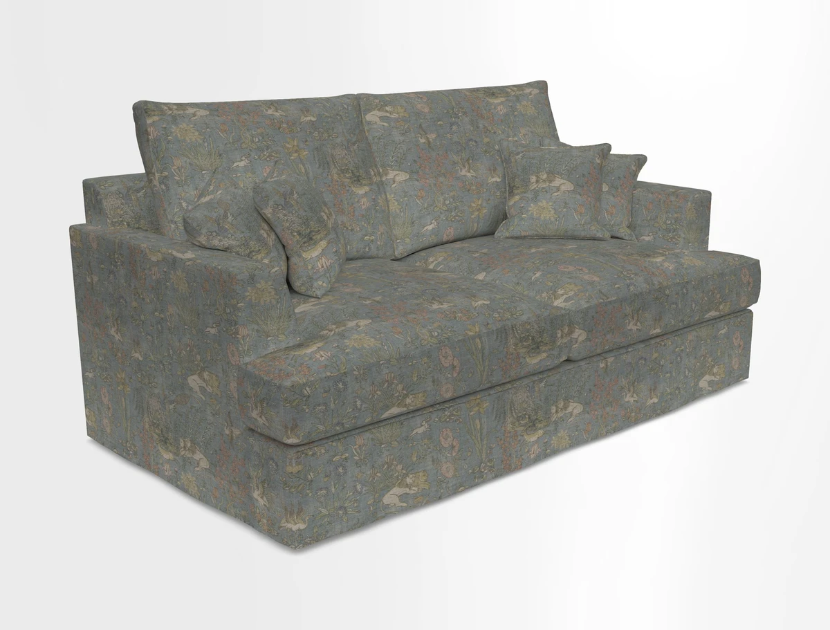 Slingsby 3 Seater Fitted Cover Sofa in Two Tone Plain Biscuit. Loose cover version available