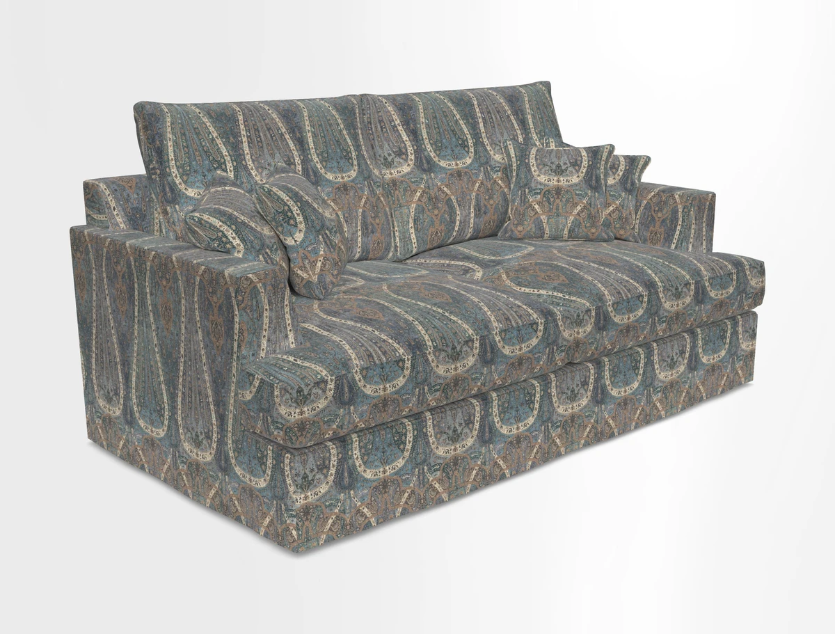 Slingsby 3 Seater Fitted Cover Sofa in Two Tone Plain Biscuit. Loose cover version available