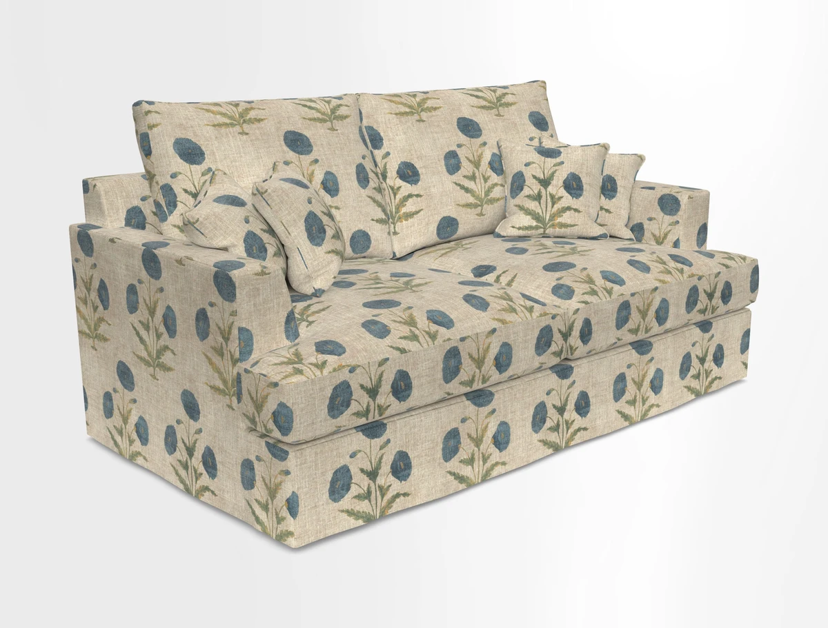 Slingsby 3 Seater Fitted Cover Sofa in Two Tone Plain Biscuit. Loose cover version available
