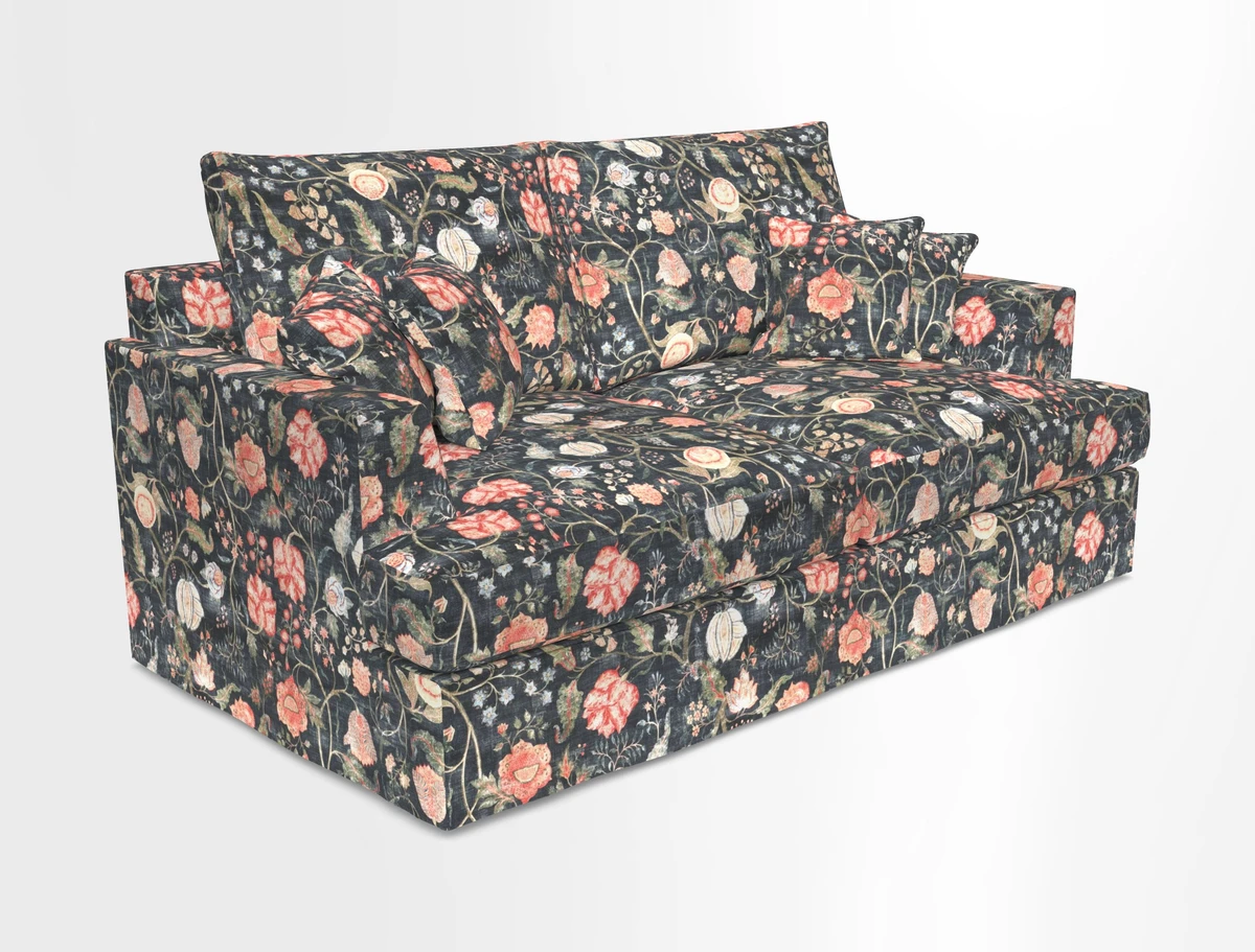 Slingsby 3 Seater Fitted Cover Sofa in Two Tone Plain Biscuit. Loose cover version available