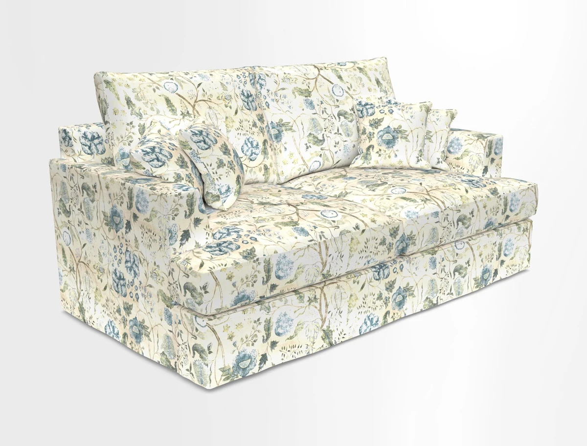 Slingsby 3 Seater Fitted Cover Sofa in Two Tone Plain Biscuit. Loose cover version available