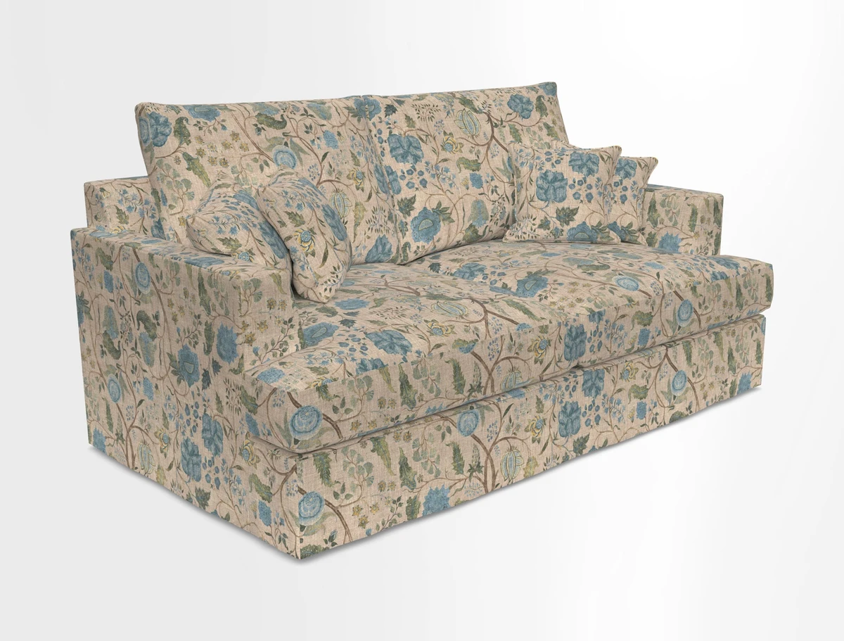 Slingsby 3 Seater Fitted Cover Sofa in Two Tone Plain Biscuit. Loose cover version available