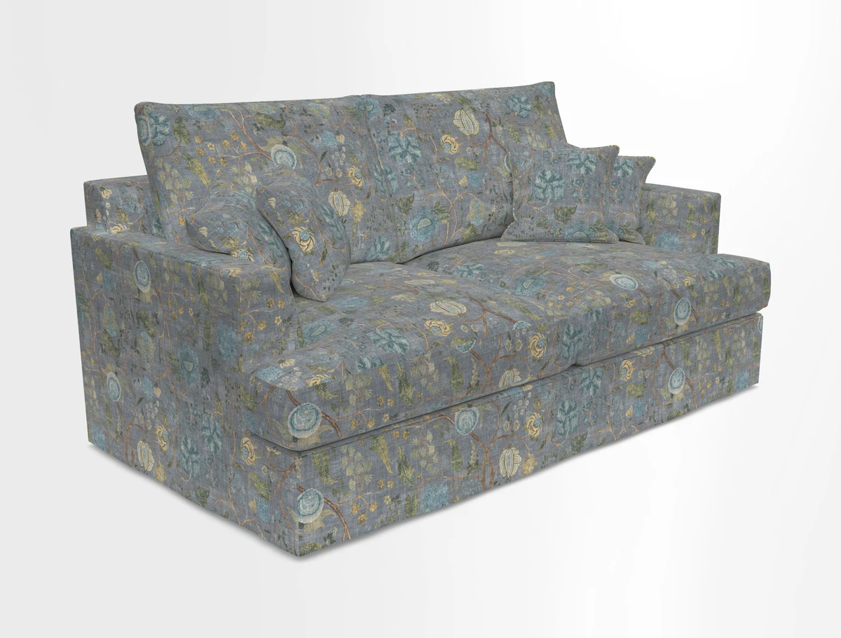 Slingsby 3 Seater Fitted Cover Sofa in Two Tone Plain Biscuit. Loose cover version available