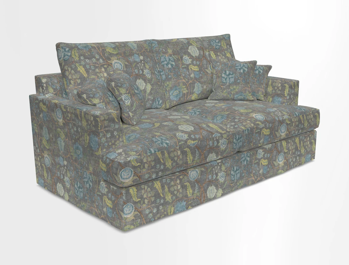 Slingsby 3 Seater Fitted Cover Sofa in Two Tone Plain Biscuit. Loose cover version available