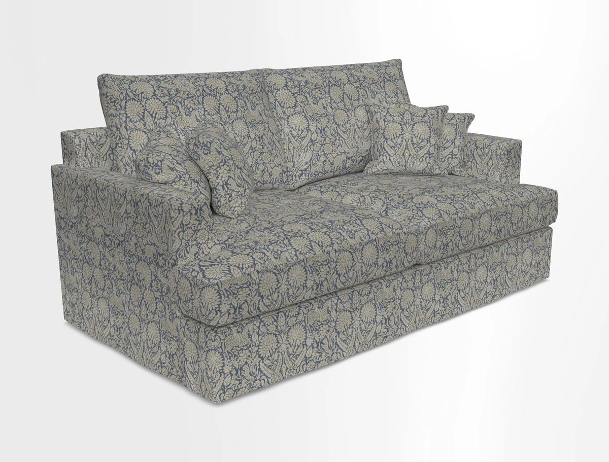 Slingsby 3 Seater Fitted Cover Sofa in Two Tone Plain Biscuit. Loose cover version available