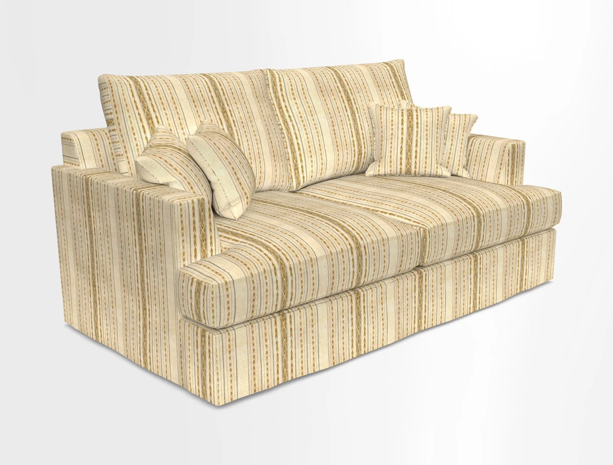 Slingsby 3 Seater Fitted Cover Sofa in Two Tone Plain Biscuit. Loose cover version available