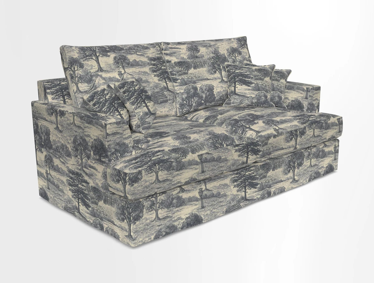 Slingsby 3 Seater Fitted Cover Sofa in Two Tone Plain Biscuit. Loose cover version available