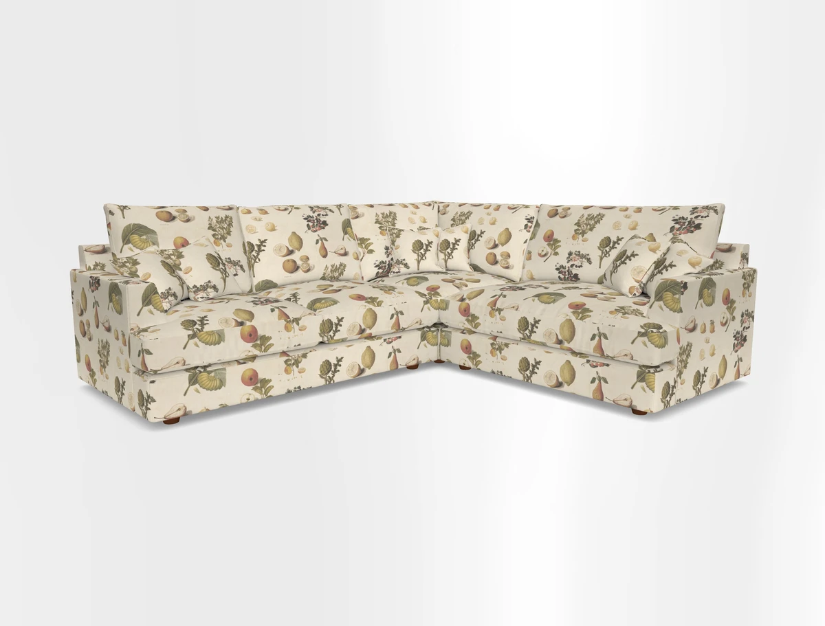 Slingsby Medium Fitted Cover Corner Unit LHF in Two Tone Plain Biscuit.  Loose cover version available