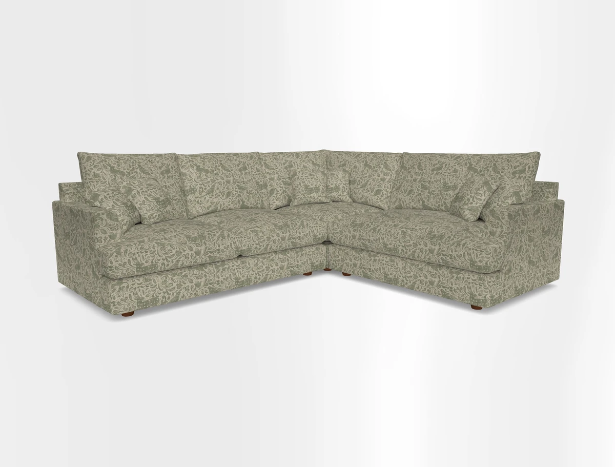 Slingsby Medium Fitted Cover Corner Unit LHF in Two Tone Plain Biscuit.  Loose cover version available