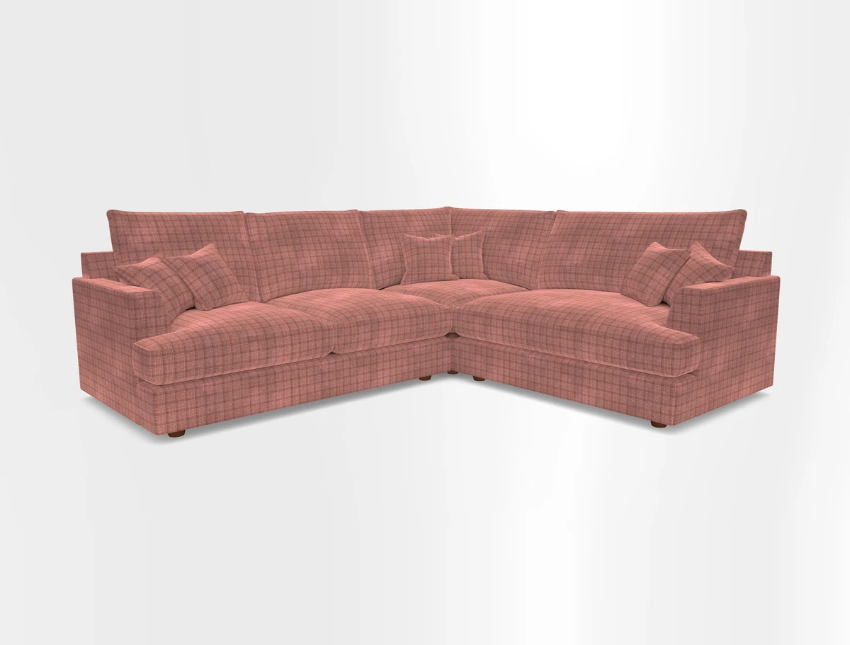 Slingsby Medium Fitted Cover Corner Unit LHF in Two Tone Plain Biscuit.  Loose cover version available