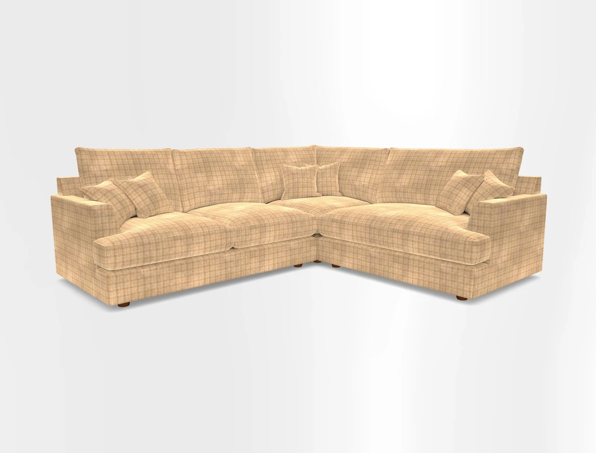 Slingsby Medium Fitted Cover Corner Unit LHF in Two Tone Plain Biscuit.  Loose cover version available