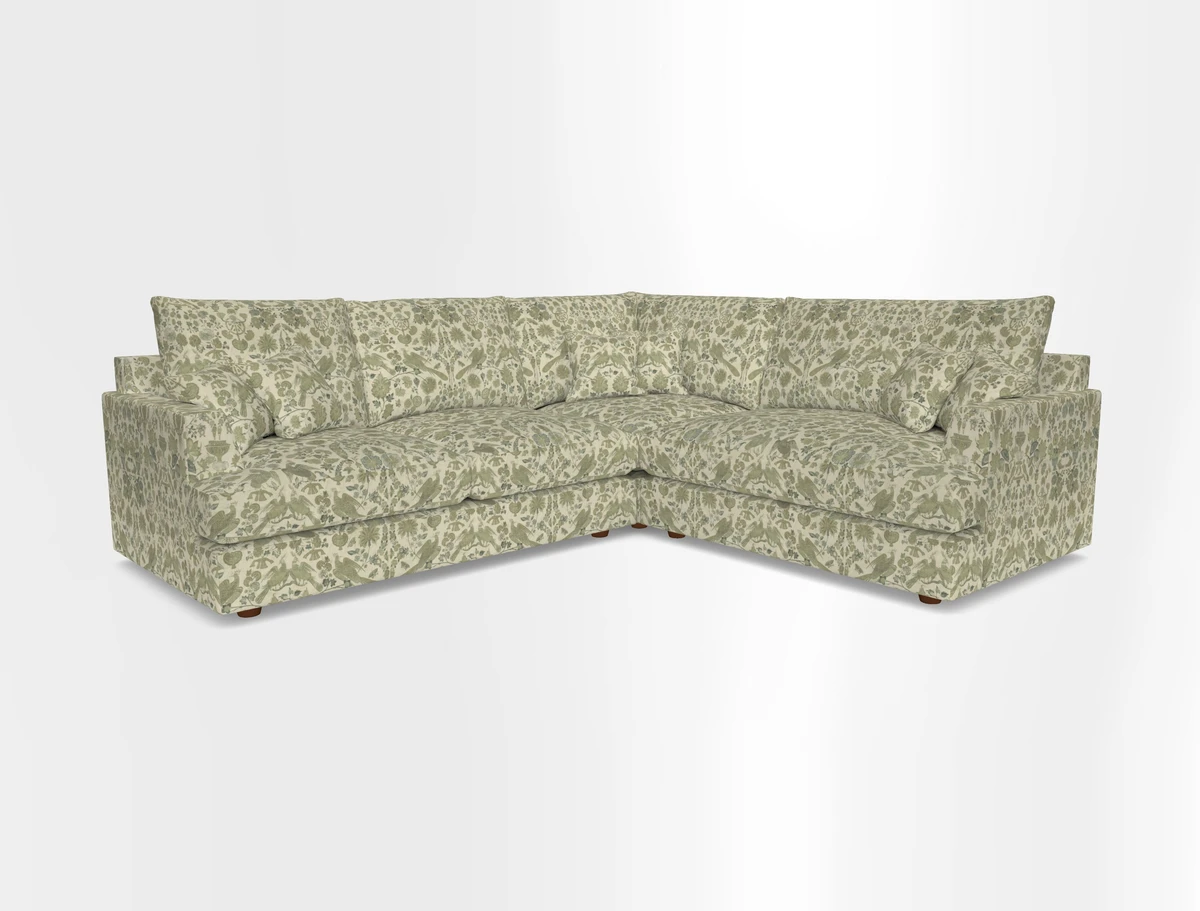 Slingsby Medium Fitted Cover Corner Unit LHF in Two Tone Plain Biscuit.  Loose cover version available