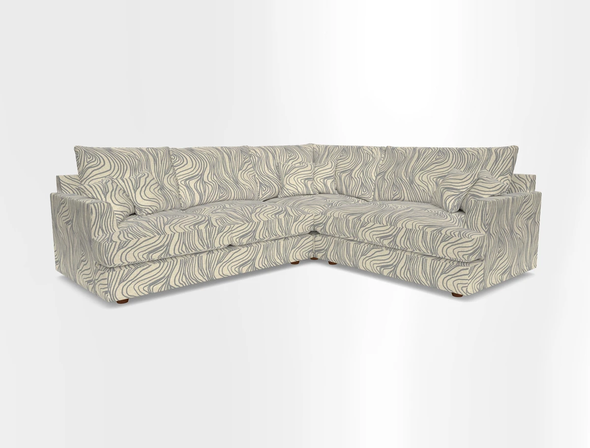Slingsby Medium Fitted Cover Corner Unit LHF in Two Tone Plain Biscuit.  Loose cover version available