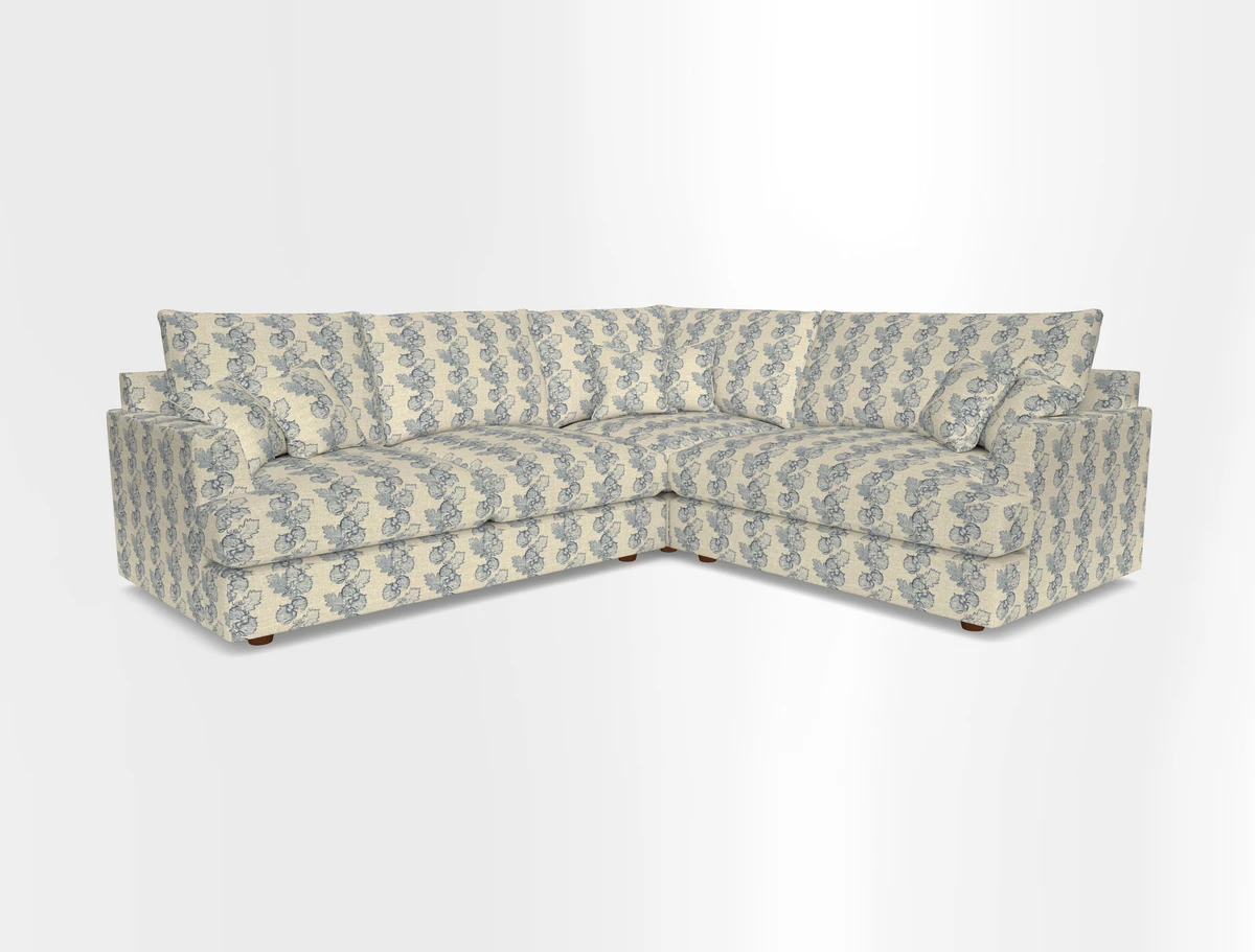 Slingsby Medium Fitted Cover Corner Unit LHF in Two Tone Plain Biscuit.  Loose cover version available