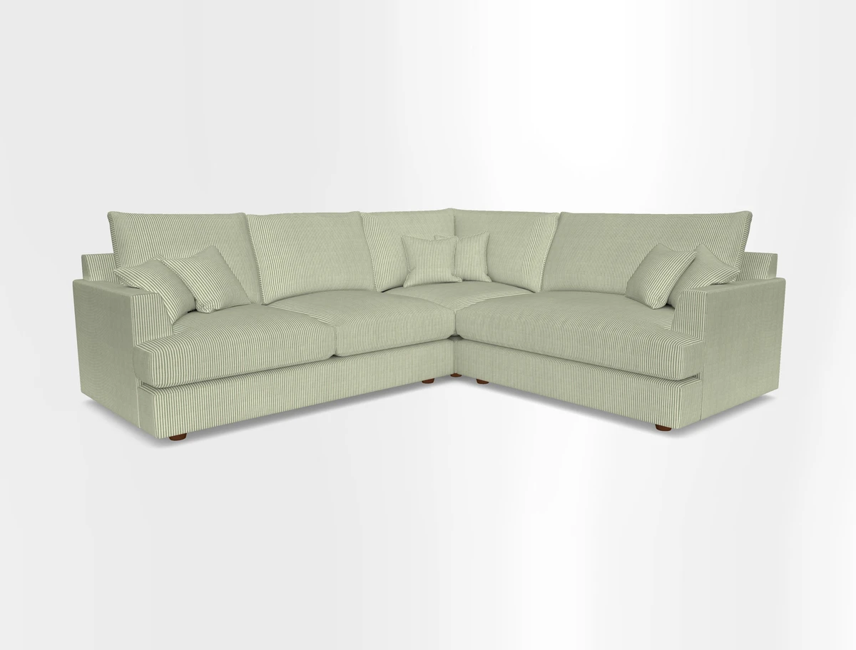 Slingsby Medium Fitted Cover Corner Unit LHF in Two Tone Plain Biscuit.  Loose cover version available