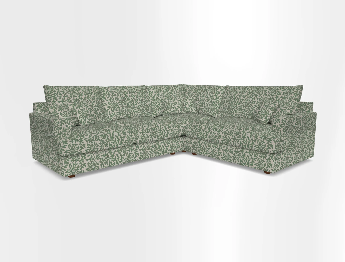 Slingsby Medium Fitted Cover Corner Unit LHF in Two Tone Plain Biscuit.  Loose cover version available