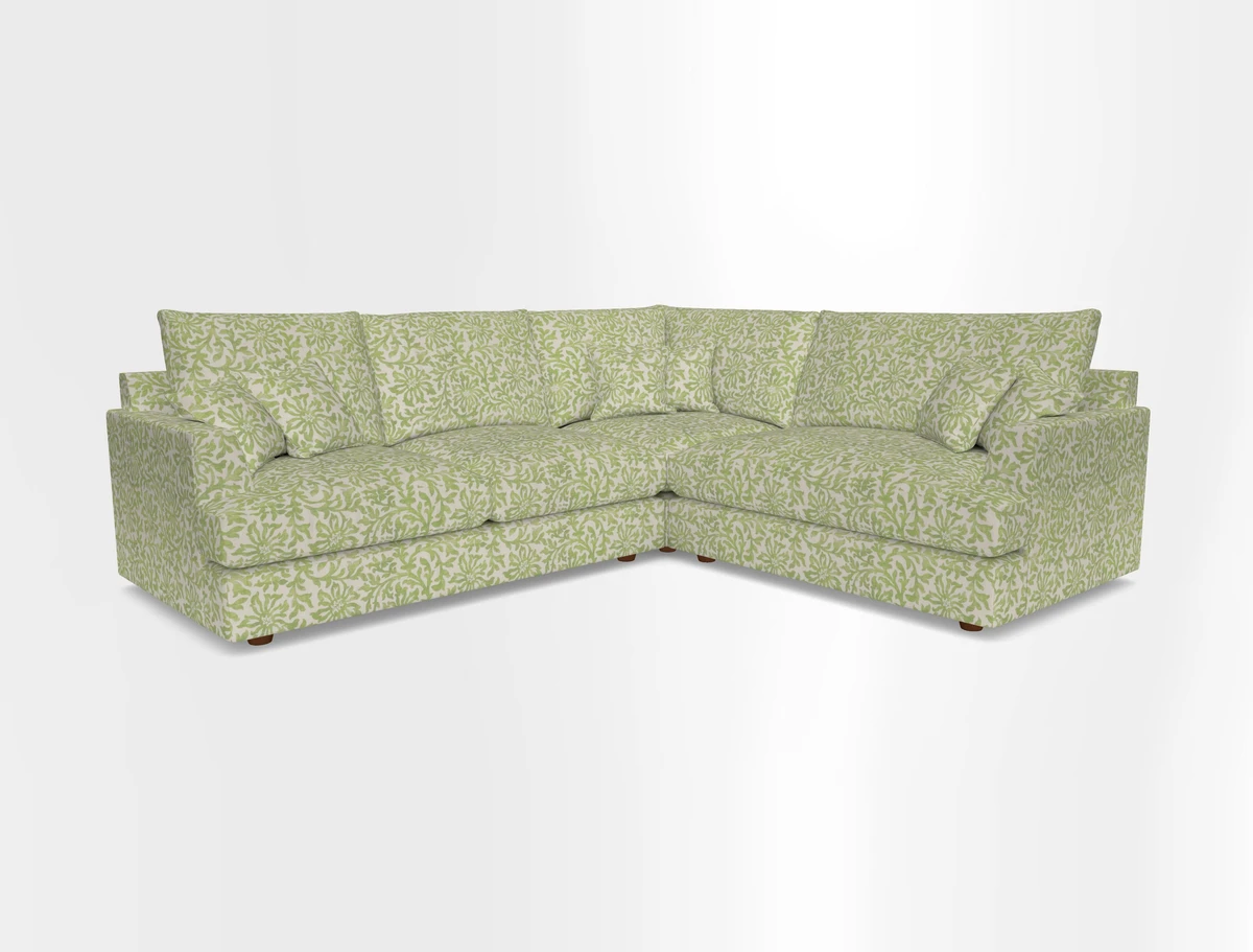 Slingsby Medium Fitted Cover Corner Unit LHF in Two Tone Plain Biscuit.  Loose cover version available