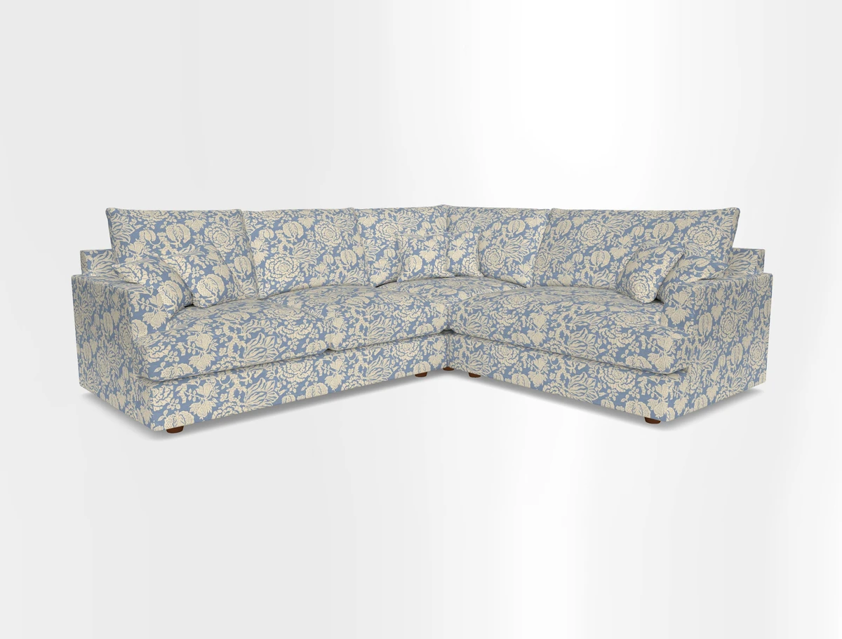 Slingsby Medium Fitted Cover Corner Unit LHF in Two Tone Plain Biscuit.  Loose cover version available