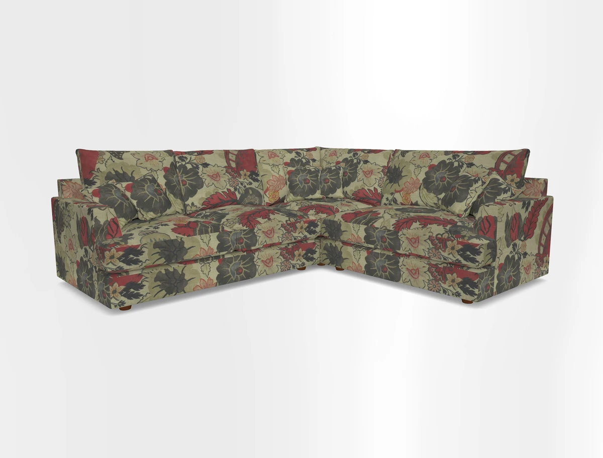 Slingsby Medium Fitted Cover Corner Unit LHF in Two Tone Plain Biscuit.  Loose cover version available