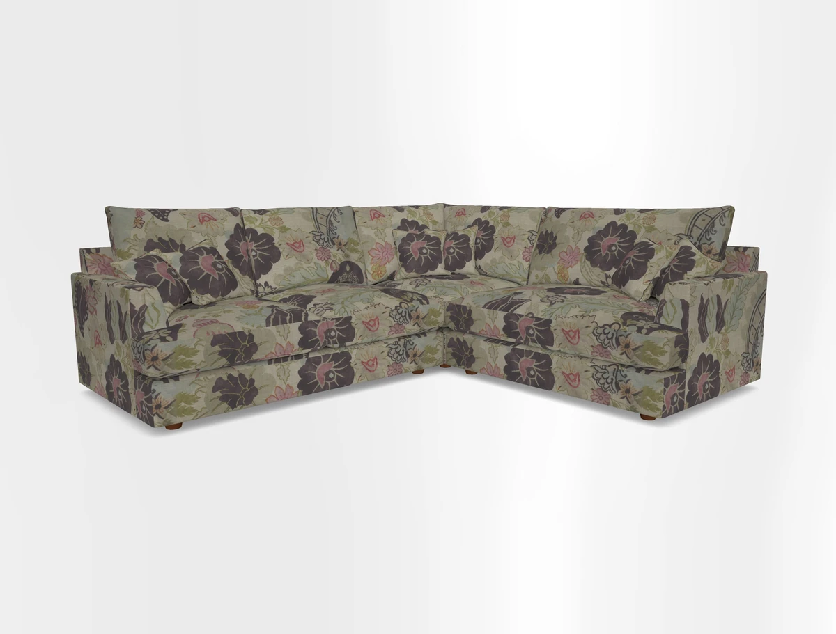Slingsby Medium Fitted Cover Corner Unit LHF in Two Tone Plain Biscuit.  Loose cover version available