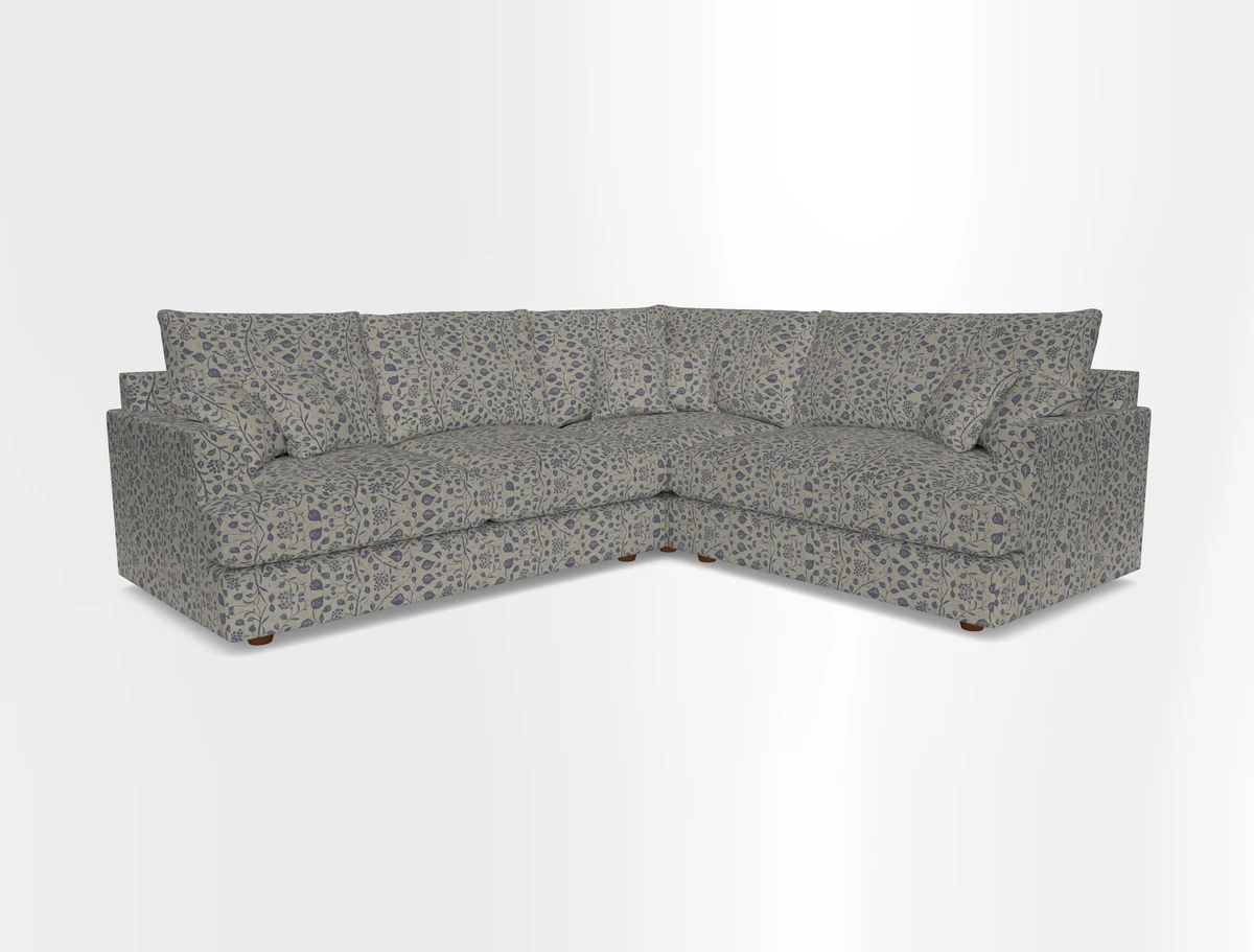 Slingsby Medium Fitted Cover Corner Unit LHF in Two Tone Plain Biscuit.  Loose cover version available