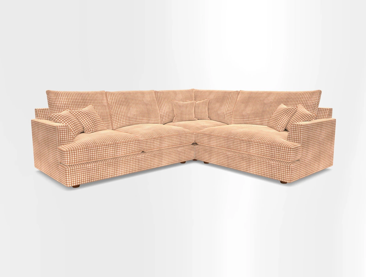 Slingsby Medium Fitted Cover Corner Unit LHF in Two Tone Plain Biscuit.  Loose cover version available