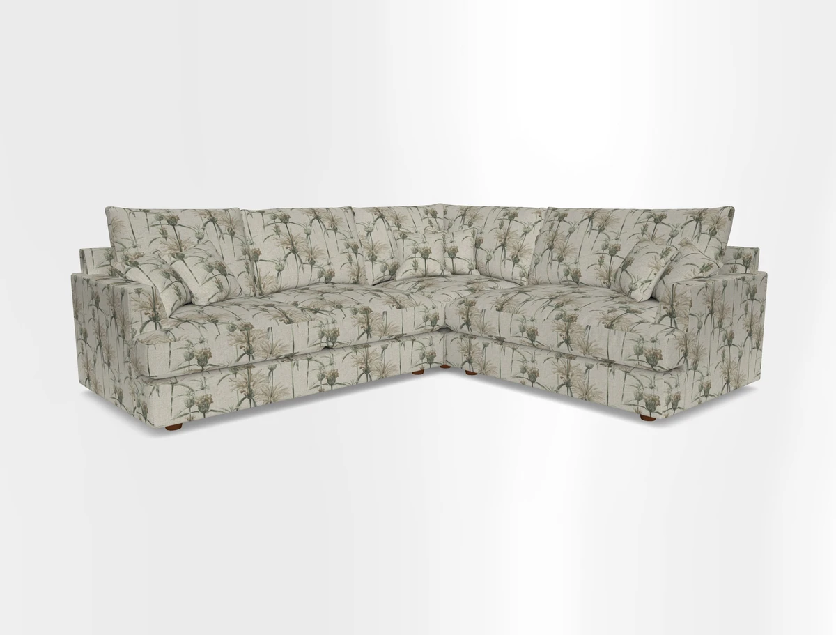 Slingsby Medium Fitted Cover Corner Unit LHF in Two Tone Plain Biscuit.  Loose cover version available