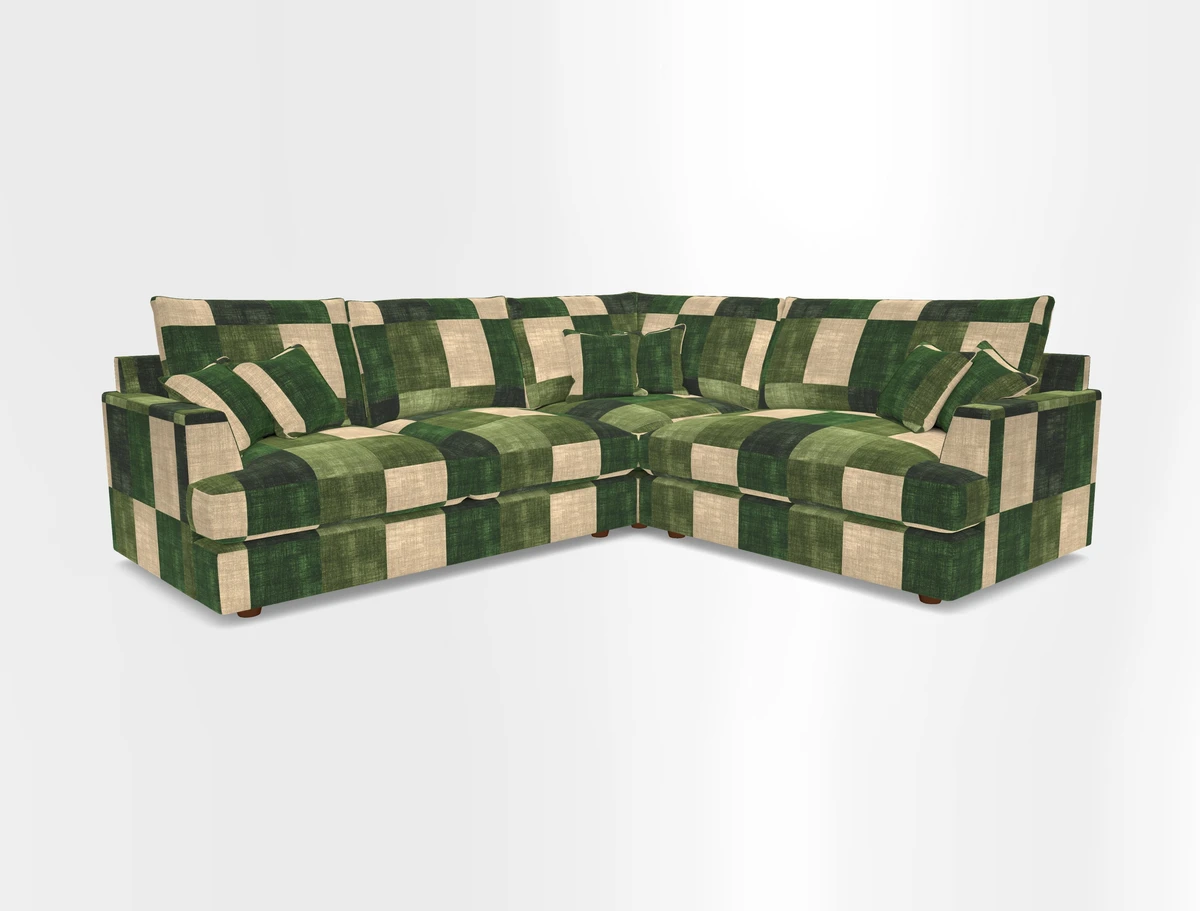Slingsby Medium Fitted Cover Corner Unit LHF in Two Tone Plain Biscuit.  Loose cover version available